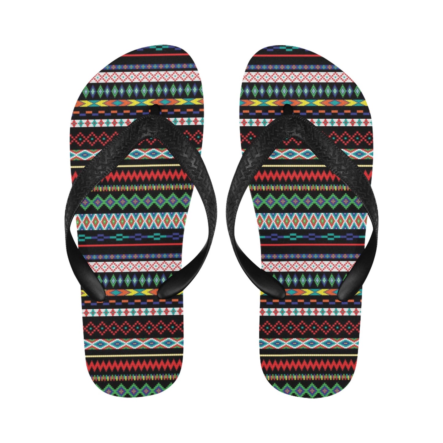 Southwest Pattern Print Design LKS302 Flip Flops
