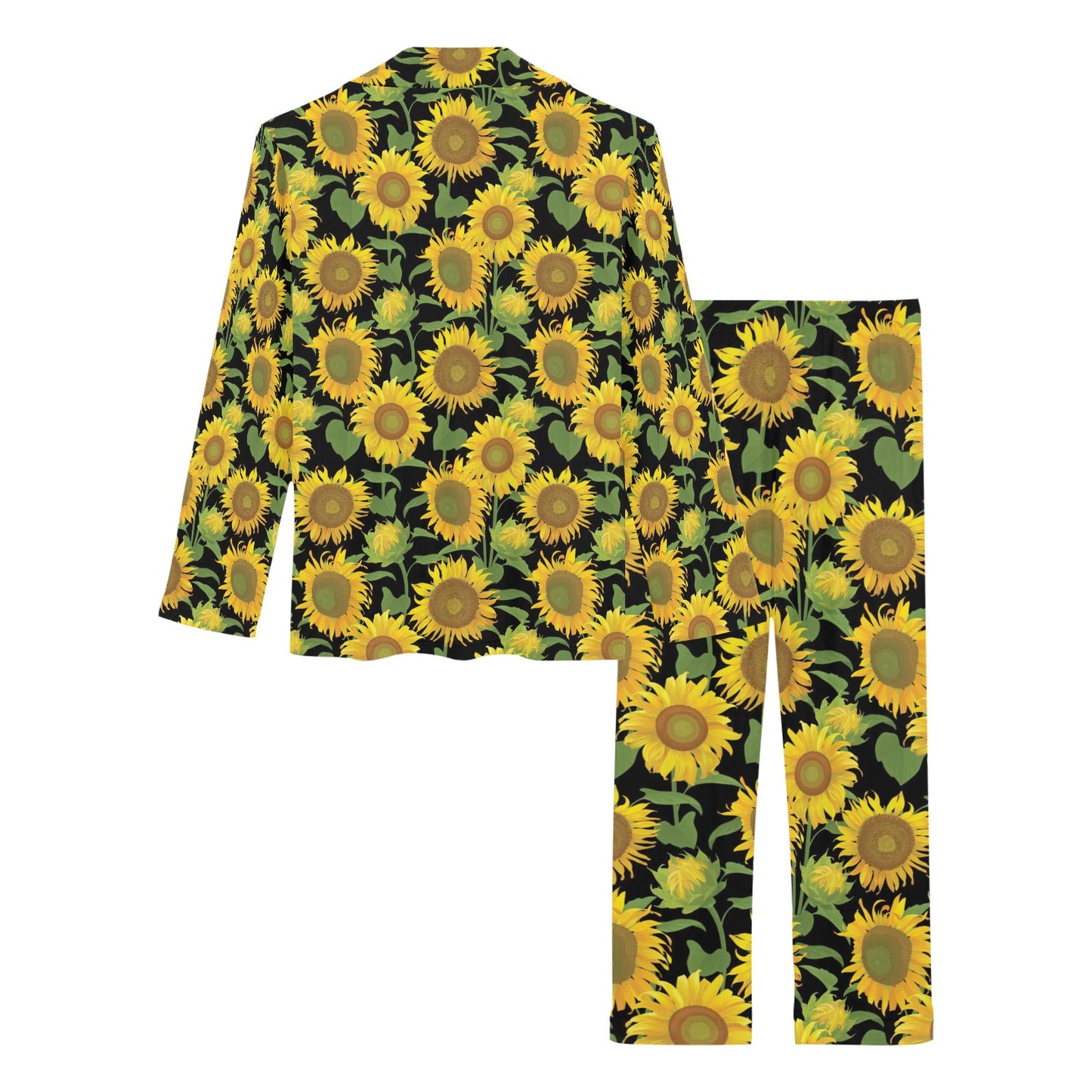 Sunflower Print Design LKS302 Women's Long Pajama Set