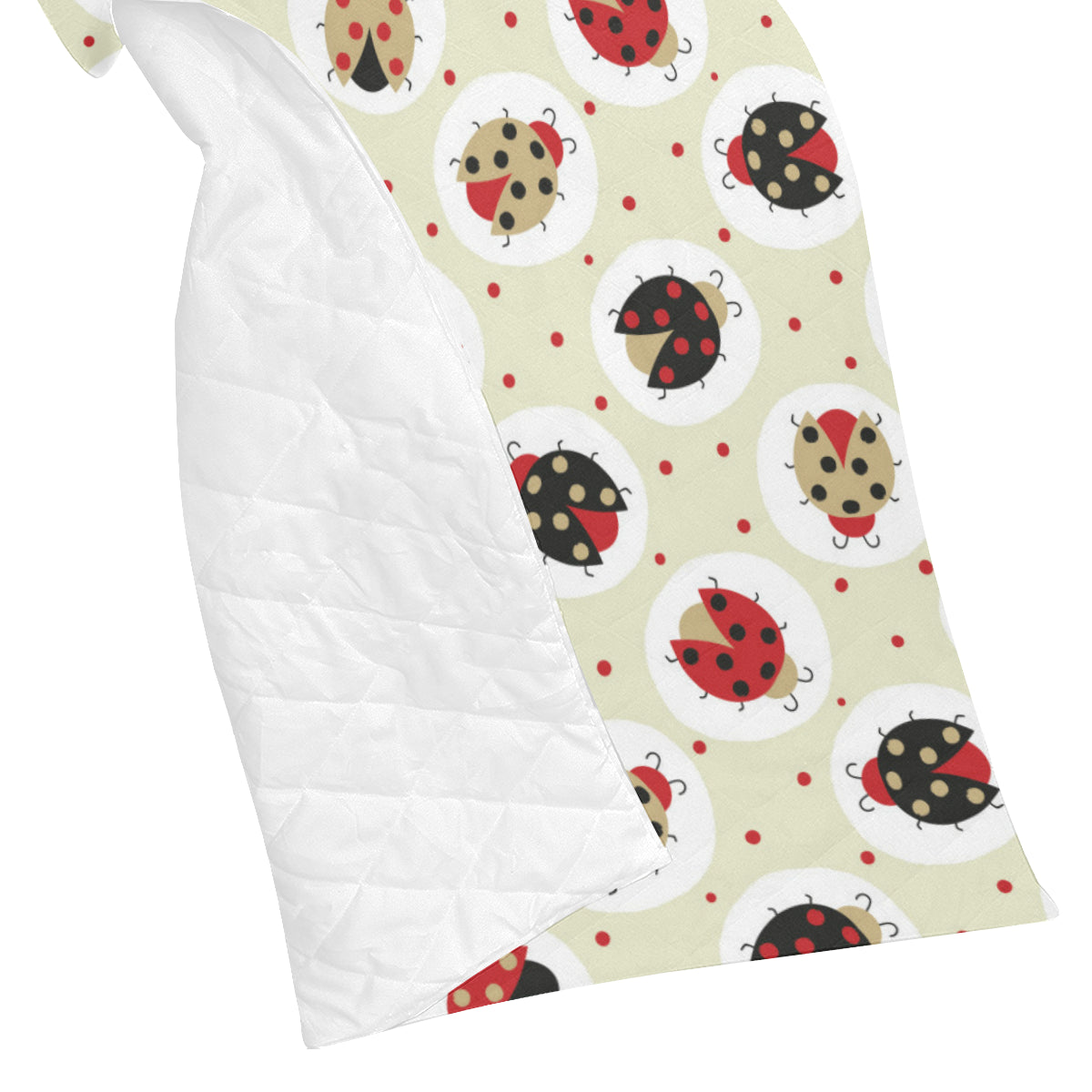 Ladybug Pattern Print Design 03 Premium Quilt