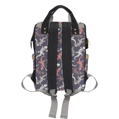 Gecko Pattern Print Design 02 Diaper Bag Backpack