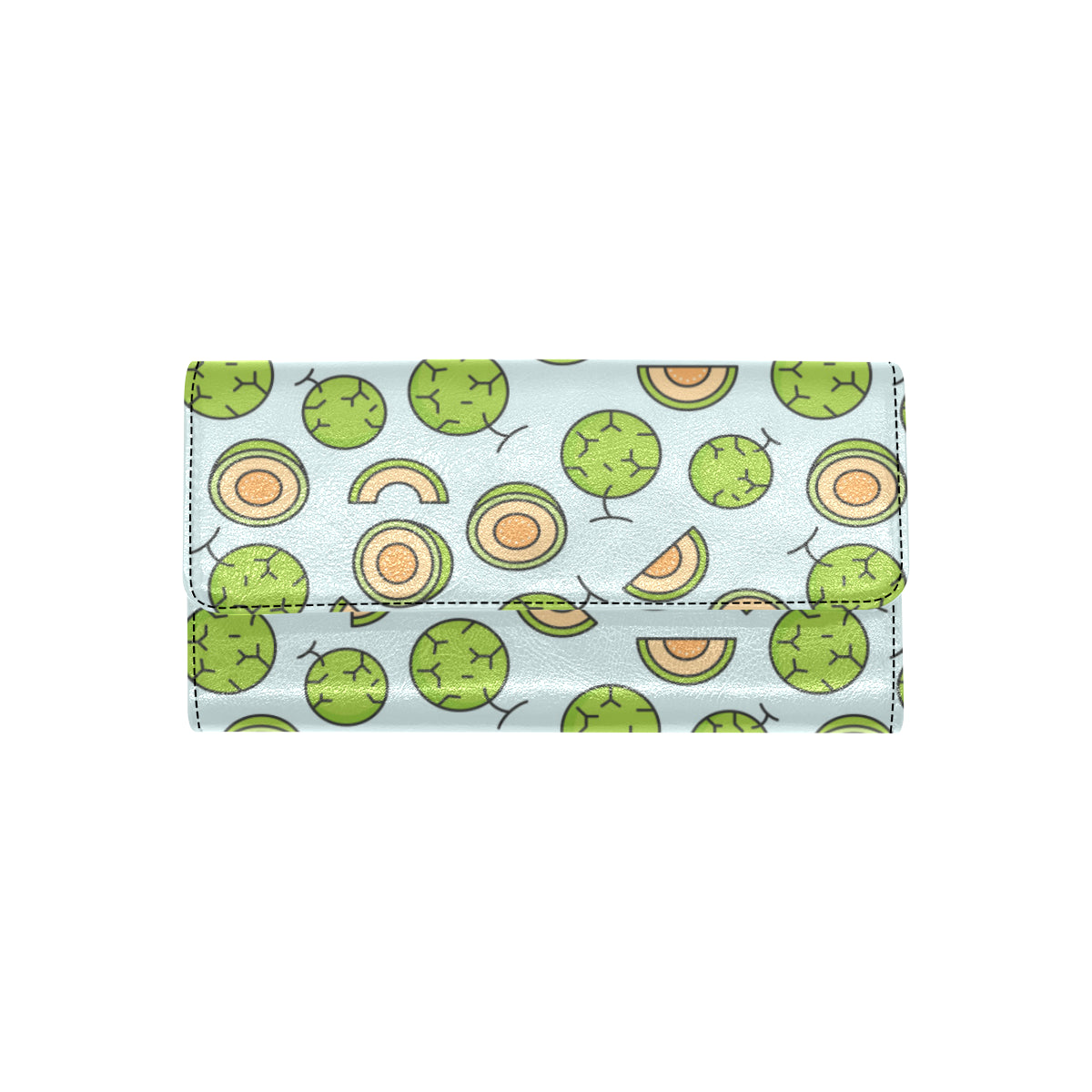 Cantaloupe Pattern Print Design 02 Women's Trifold Wallet