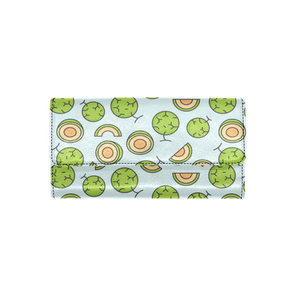 Cantaloupe Pattern Print Design 02 Women's Trifold Wallet