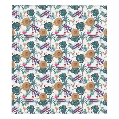 Aloha Hawaii Beach Pattern Print Design 04 Premium Quilt