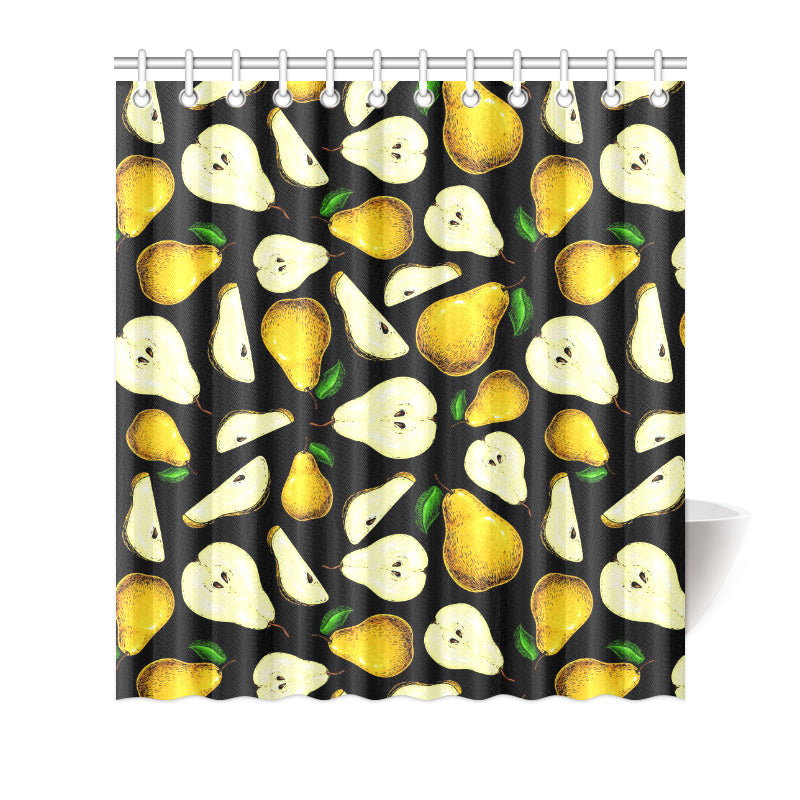 Pear Pattern Print Design PE01 Shower Curtain