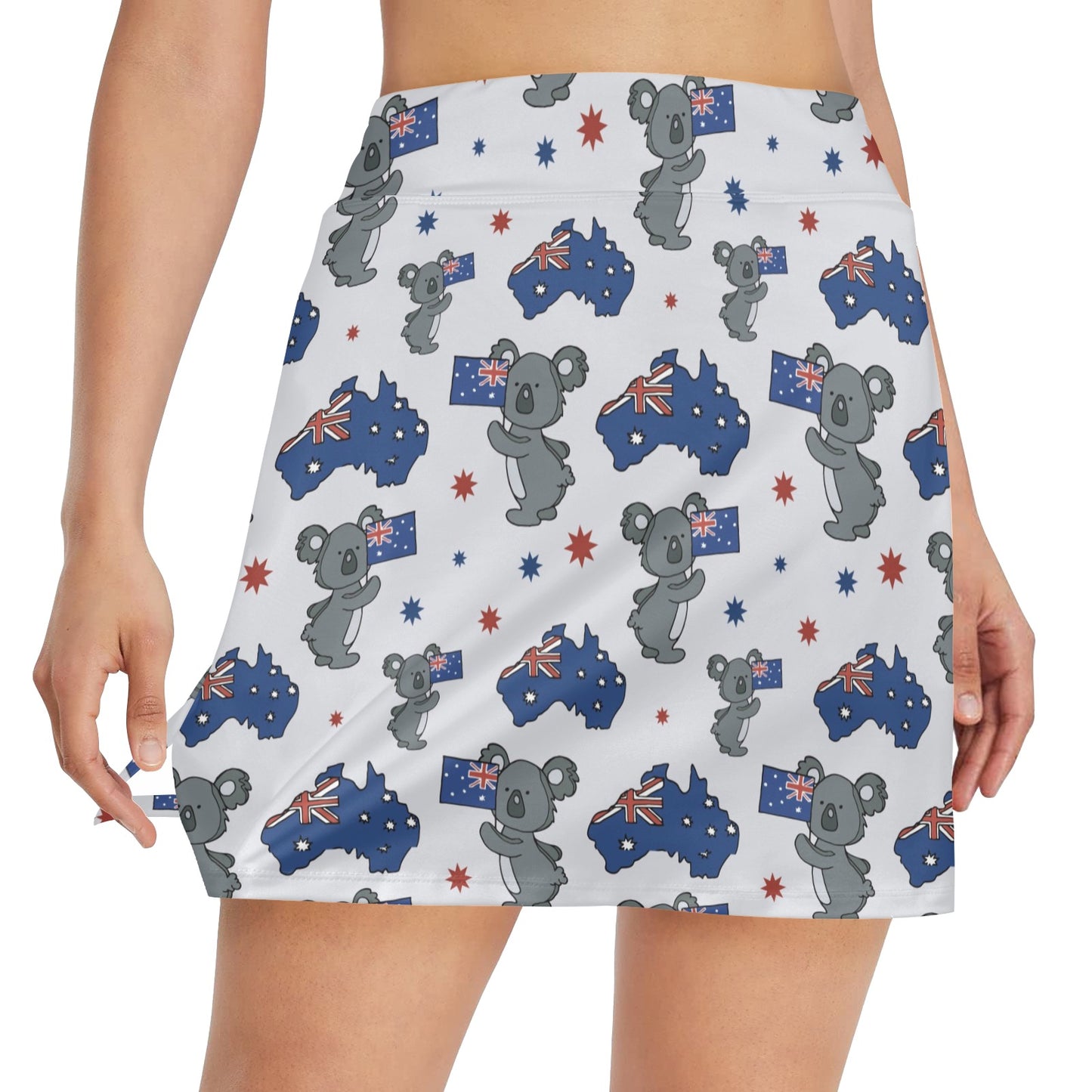 Koala Australia Day Themed Design 17" Golf & Pickleball Skort with Pockets