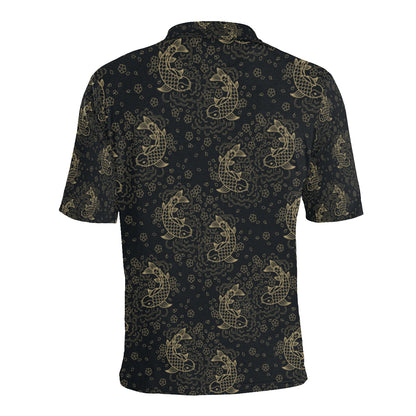 KOI Fish Pattern Print Design 02 Men Polo Shirt