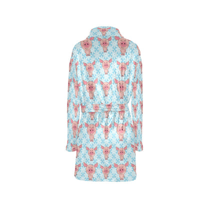 Pig Print Design LKS402 Women's Fleece Robe