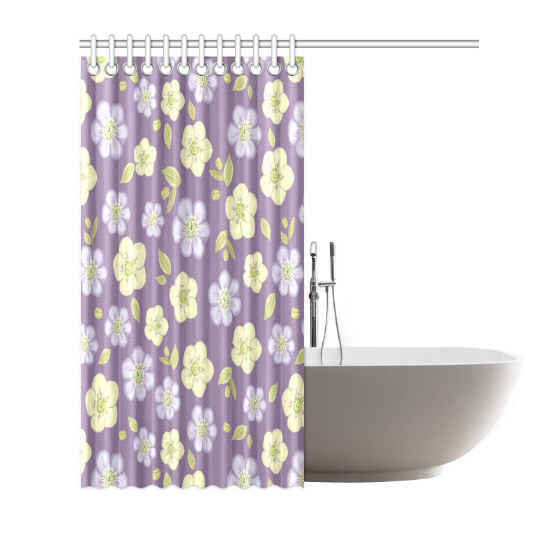 Anemone Pattern Print Design AM013 Shower Curtain