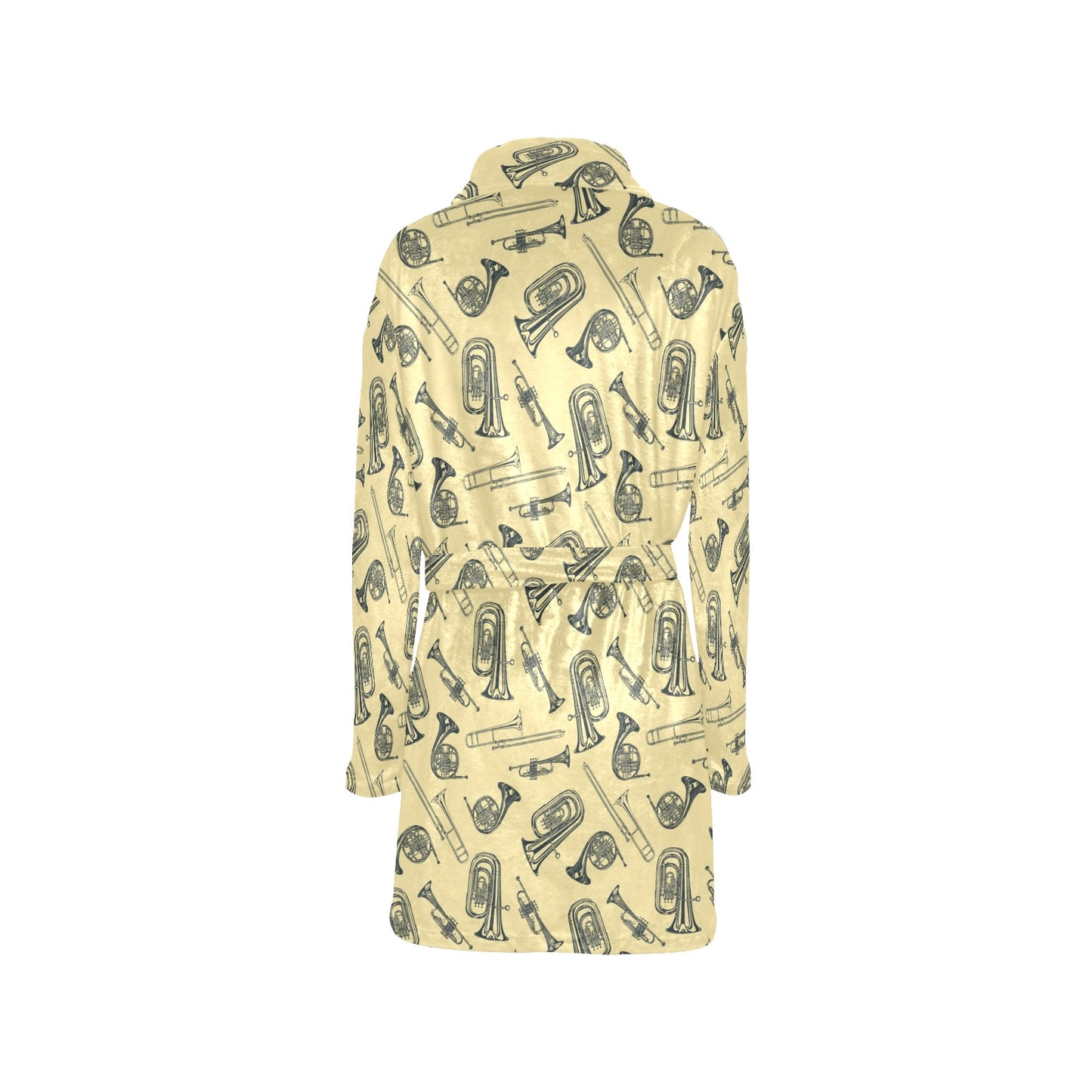 Tuba Pattern Print Design 01 Women's Fleece Robe