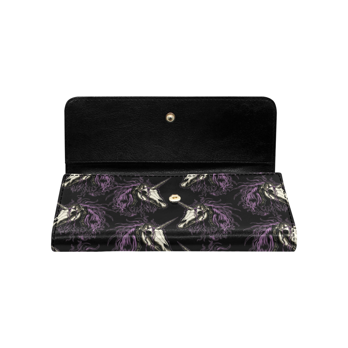 Unicorn Skull head Women's Trifold Wallet