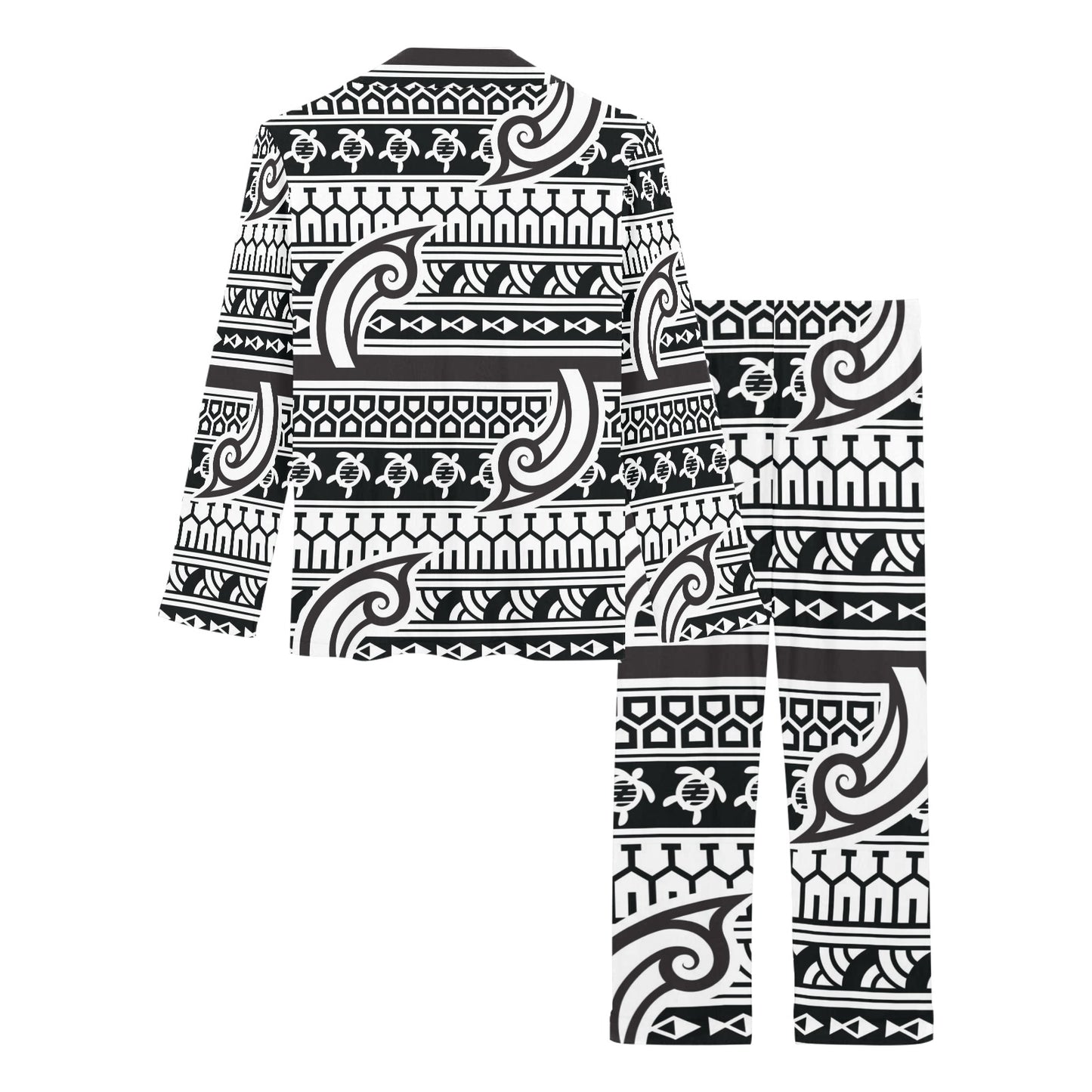 Samoan Style Print Design LKS305 Women's Long Pajama Set