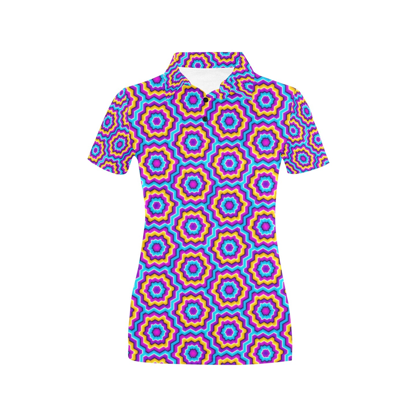 Optical illusion Techno Movement Women's Polo Shirt