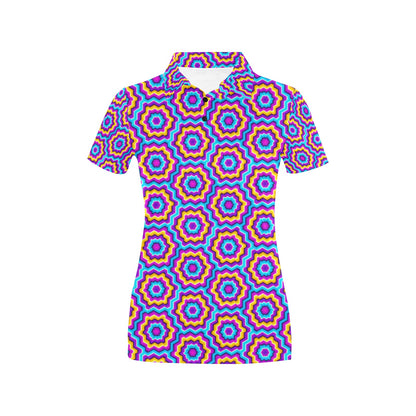 Optical illusion Techno Movement Women's Polo Shirt
