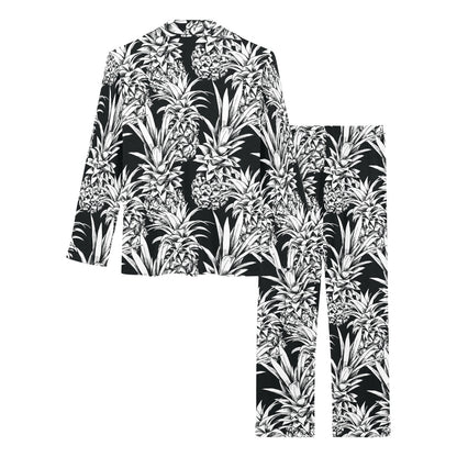 Pineapple Pattern Print Design PP08 Women's Long Pajama Set