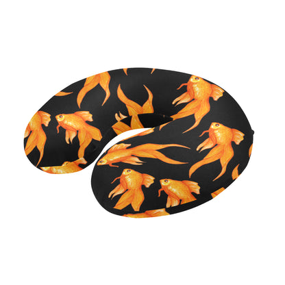 Goldfish Pattern Print Design 03 U-Shaped Travel Neck Pillow