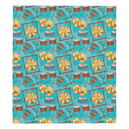 Percussion Pattern Print Design 03 Premium Quilt