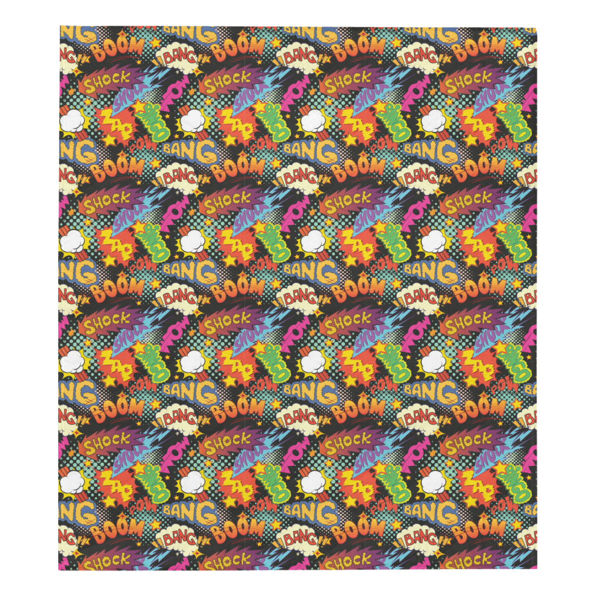 Comic Book Pattern Print Design 01 Premium Quilt