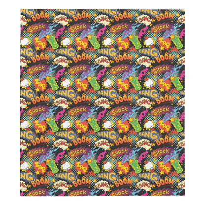 Comic Book Pattern Print Design 01 Premium Quilt