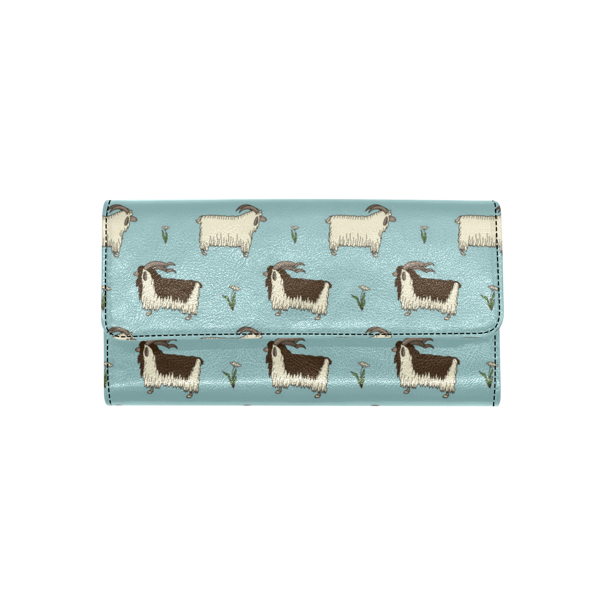 Goat Pattern Print Design 02 Women's Trifold Wallet