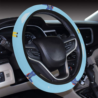 Skydiver Print Design LKS304 Steering Wheel Cover with Elastic Edge
