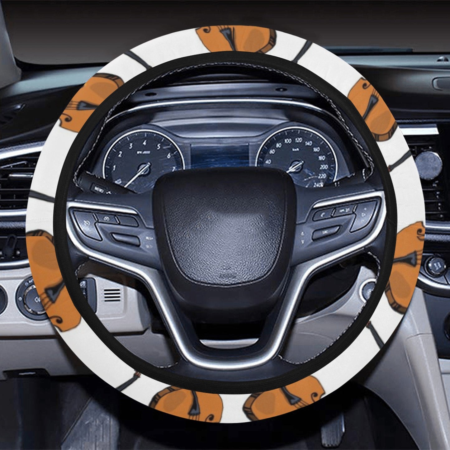 Cello Print Design LKS403 Steering Wheel Cover with Elastic Edge
