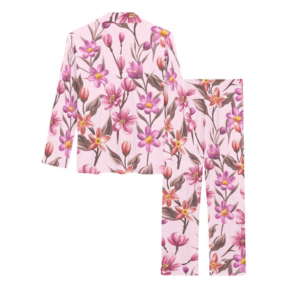 Summer Floral Pattern Print Design SF09 Women's Long Pajama Set