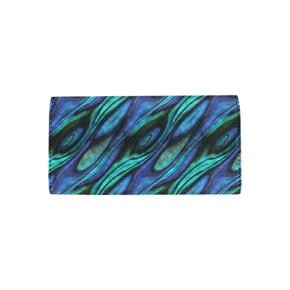 Abalone Pattern Print Design 03 Women's Trifold Wallet