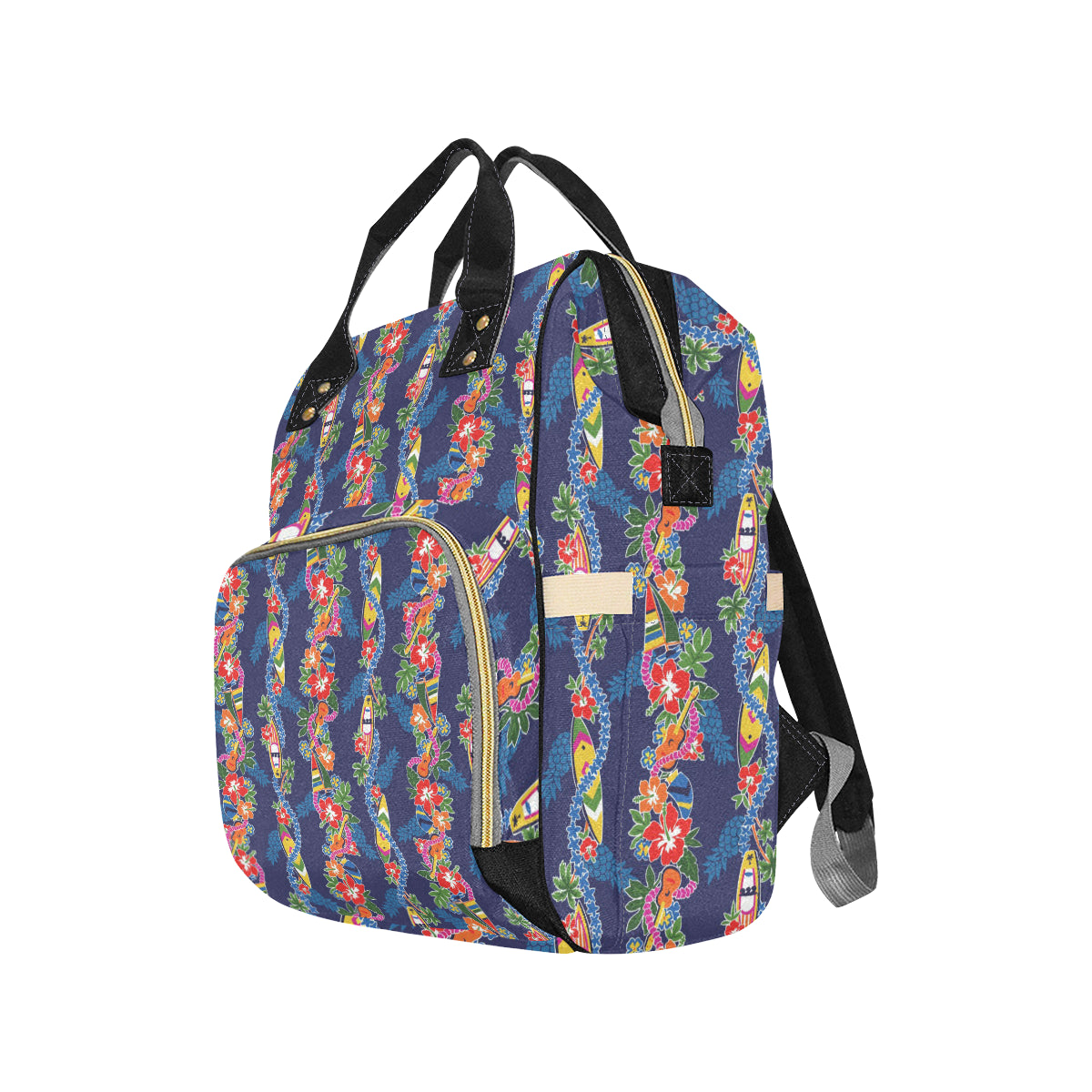 Hawaiian Themed Pattern Print Design H04 Diaper Bag Backpack
