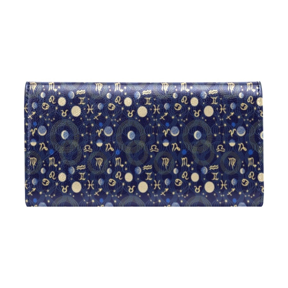 ZodiacThemed Design Print Women's Trifold Wallet