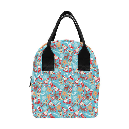 Santa Christmas Themed Print Design LKS306 Insulated Lunch Bag