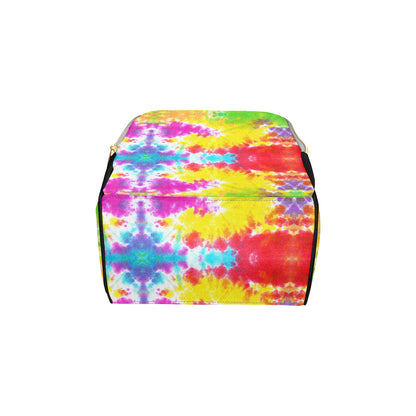 Tie Dye Rainbow Themed Print Diaper Bag Backpack