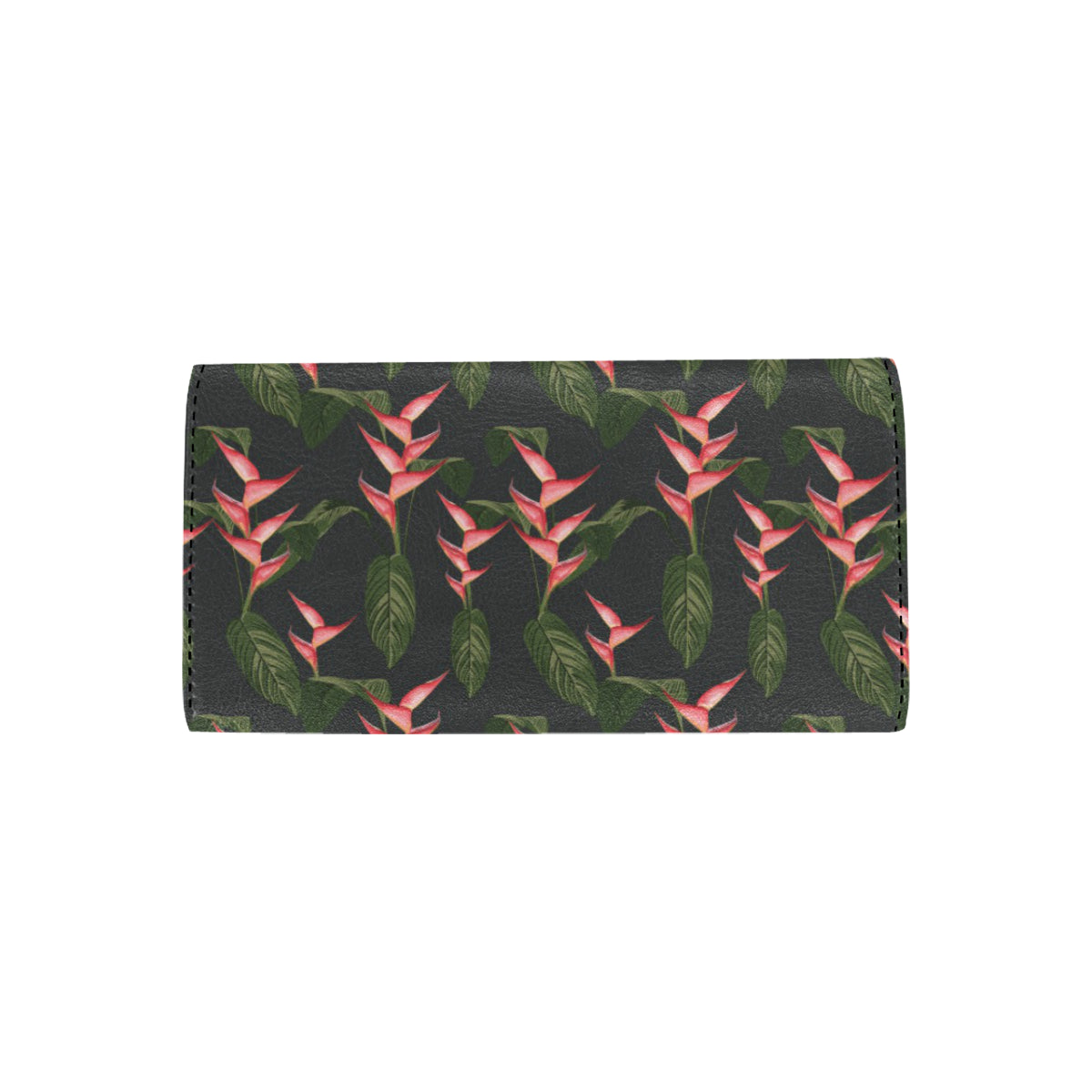 Heliconia Pattern Print Design HL07 Women's Trifold Wallet