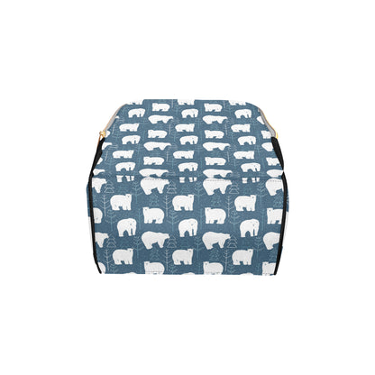 Polar Bear Pattern Print Design A01 Diaper Bag Backpack