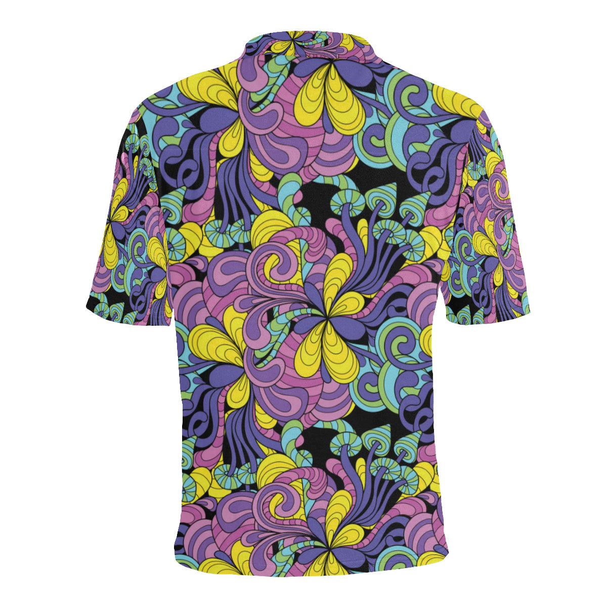 Psychedelic Pattern Print Design A04 Men Polo Shirt