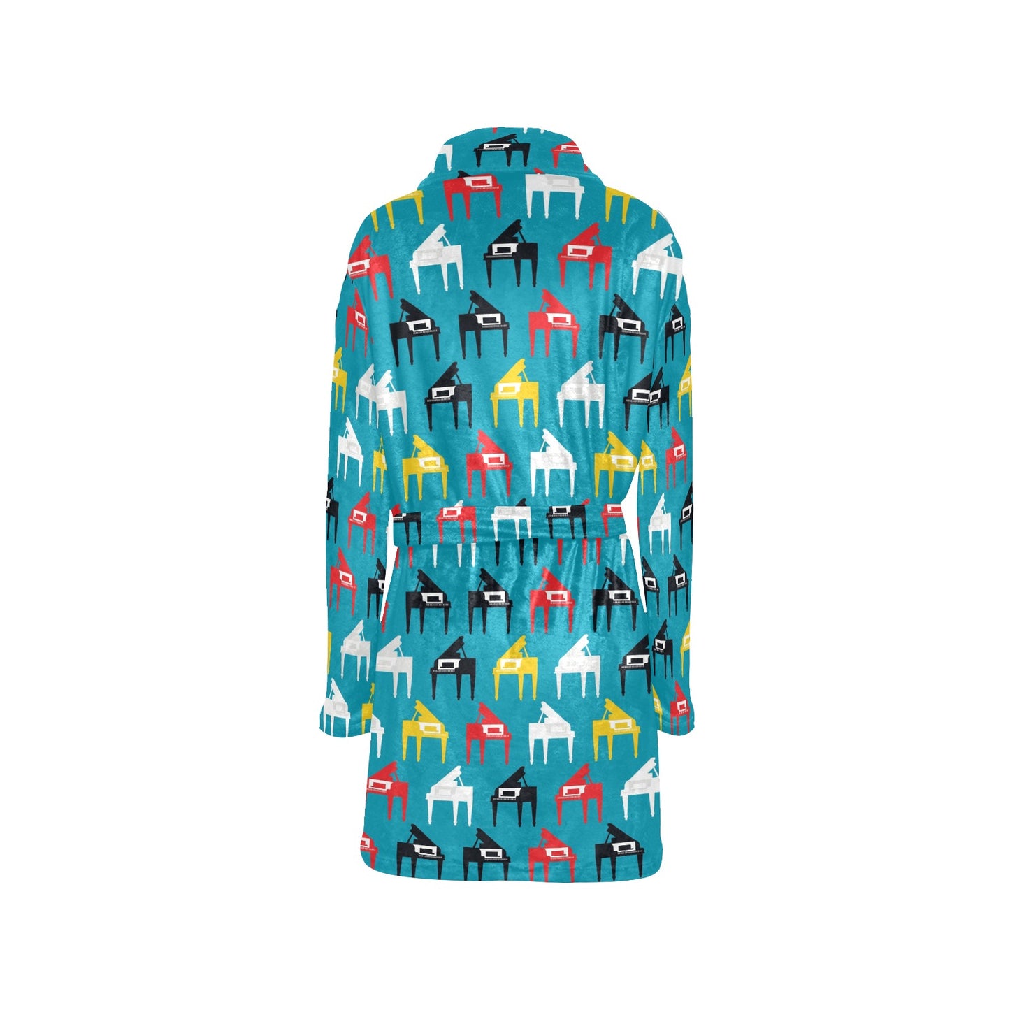 Piano Print Design LKS403 Women's Fleece Robe