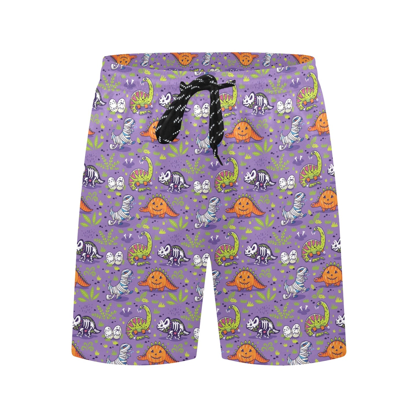Zombie Dinosaur Print Design LKS302 Men's Swim Trunks Beach Shorts