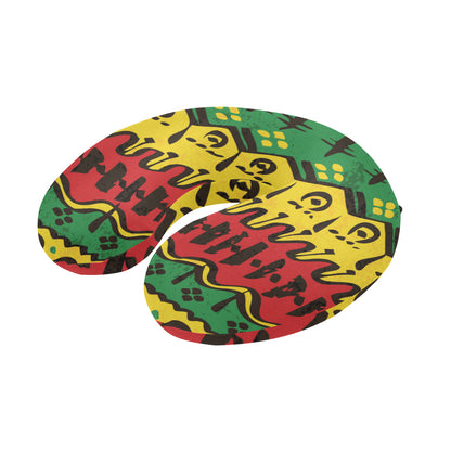 Rasta Pattern Print Design A01 U-Shaped Travel Neck Pillow