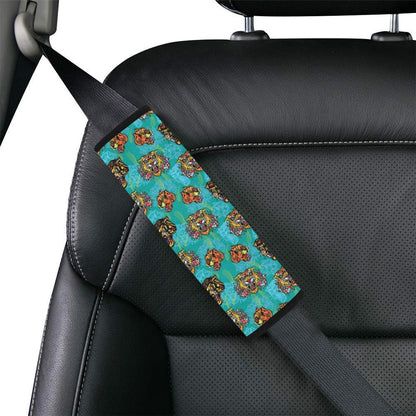 Tattoo Tiger Head Print Design LKS304 Car Seat Belt Cover