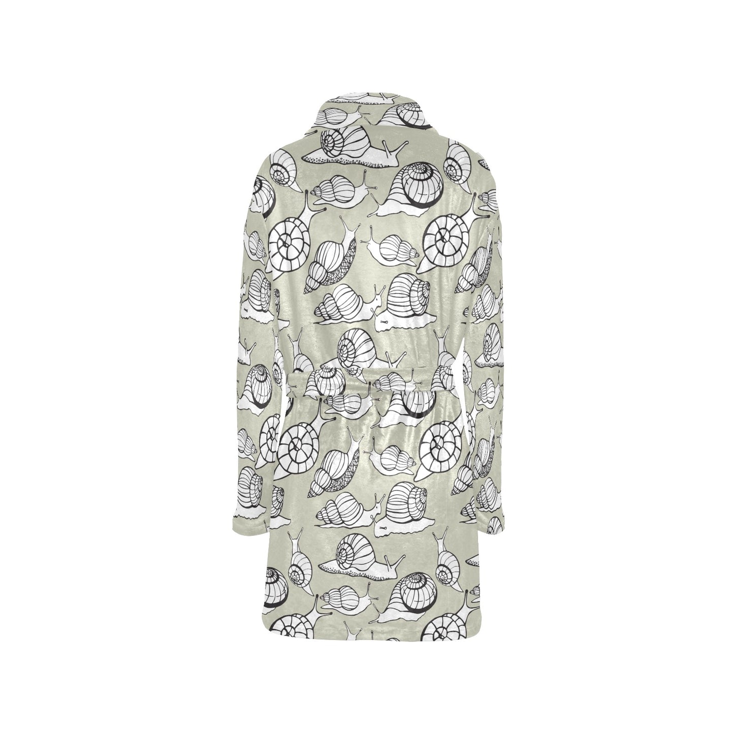 Snail Pattern Print Design 03 Women's Fleece Robe