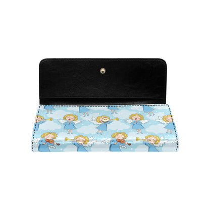 Angel Musician Pattern Print Design 09 Women's Trifold Wallet