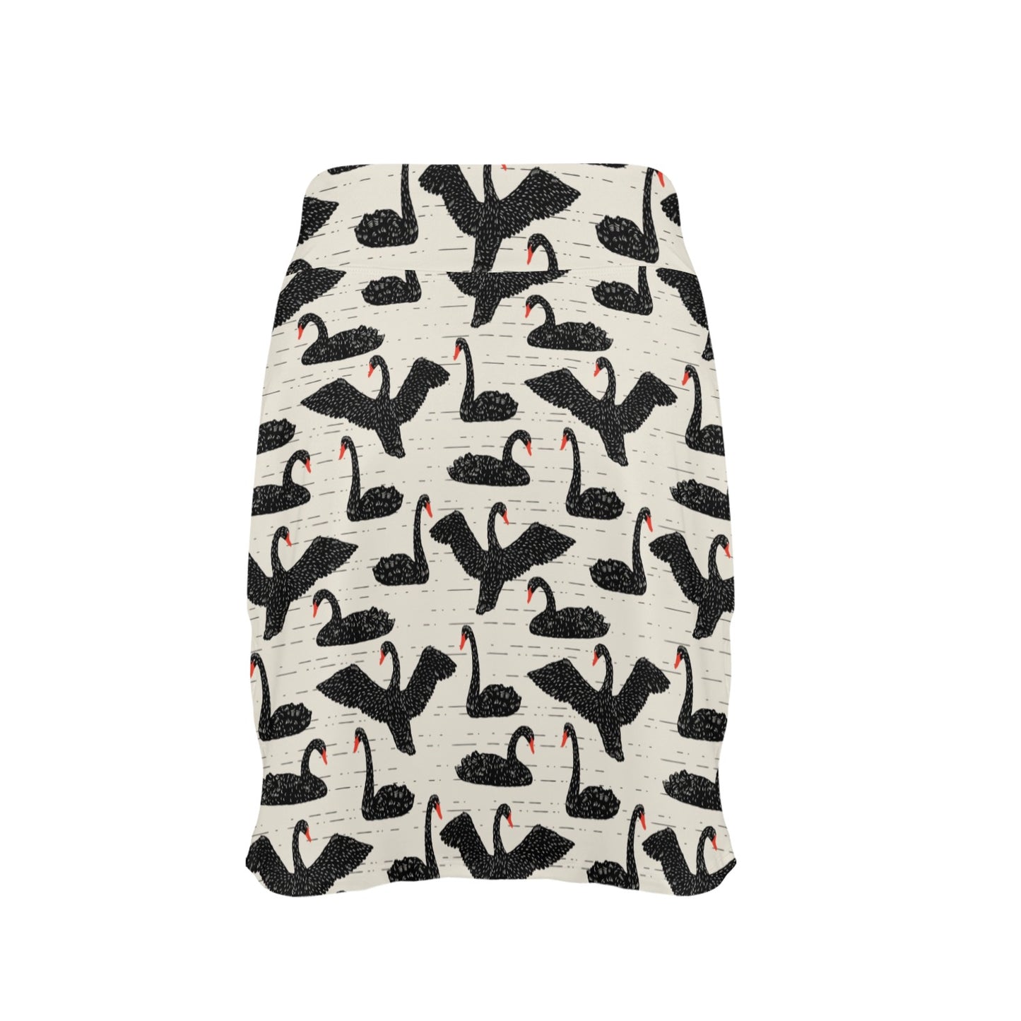 Swan Print Design LKS402 17" Golf & Pickleball Skort with Pockets