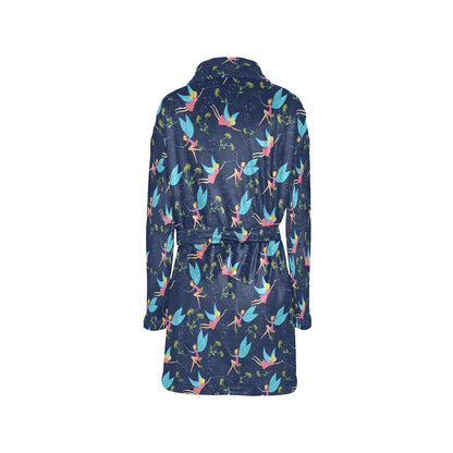 Fairy with flower Print Pattern Women's Fleece Robe