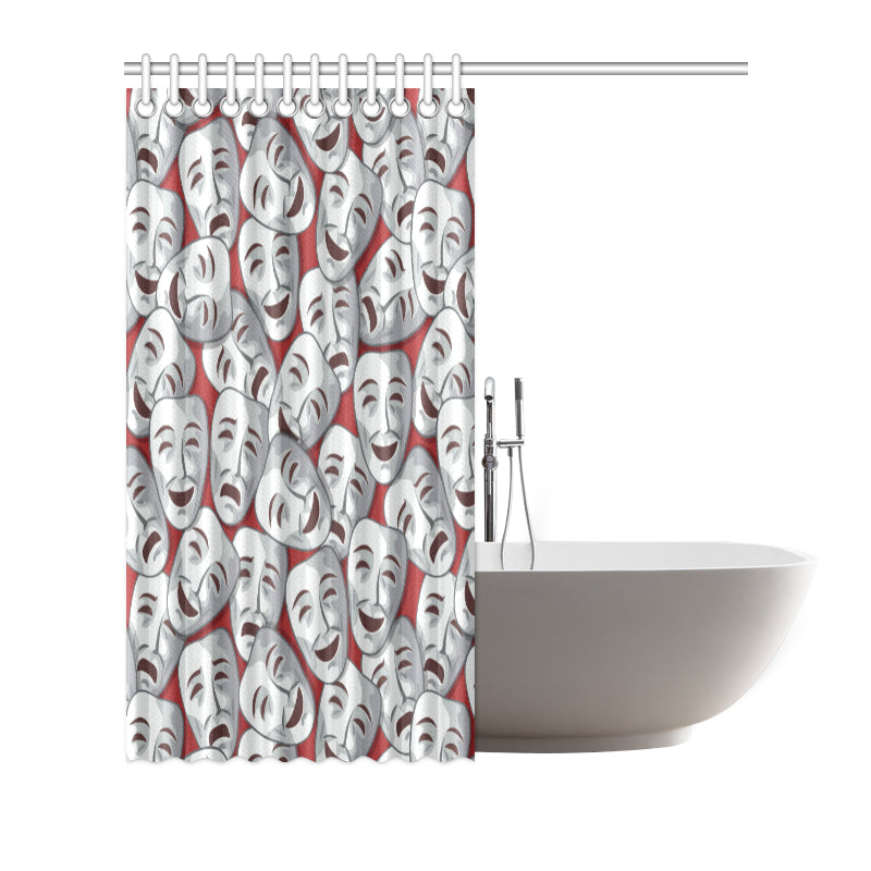Acting Mask Pattern Print Design 01 Shower Curtain