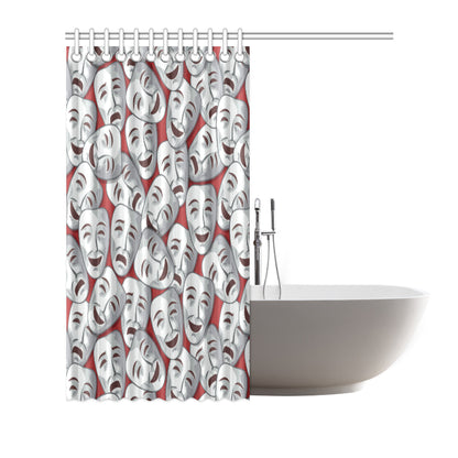 Acting Mask Pattern Print Design 01 Shower Curtain