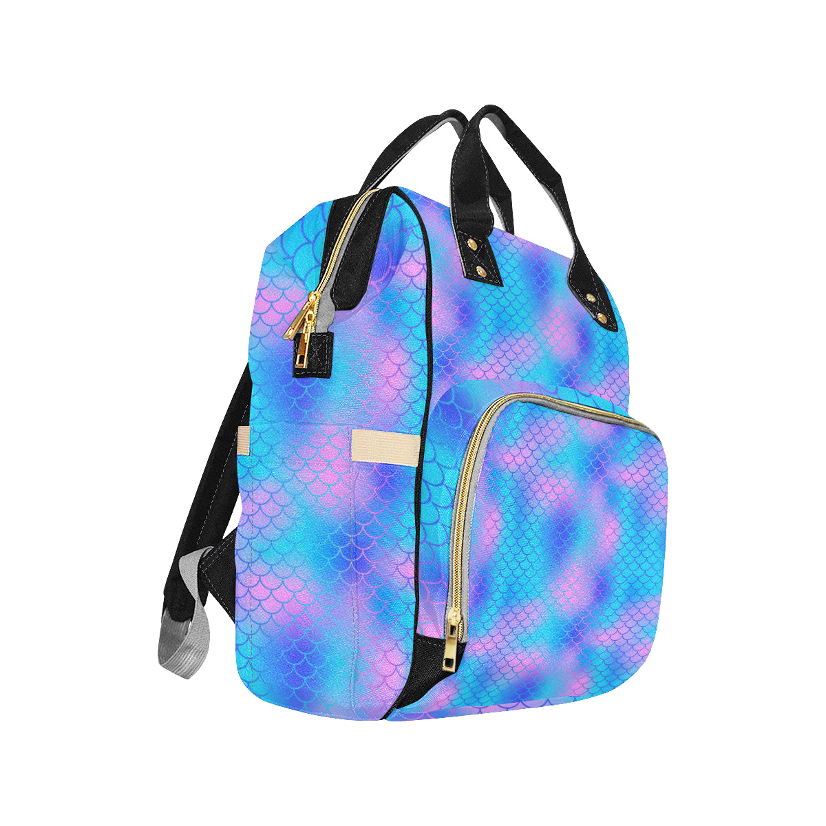 Mermaid Scales Pattern Print Design 04 Diaper Bag Backpack