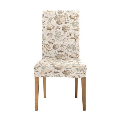 Seashell Print Design LKS304 Dining Chair Slipcover