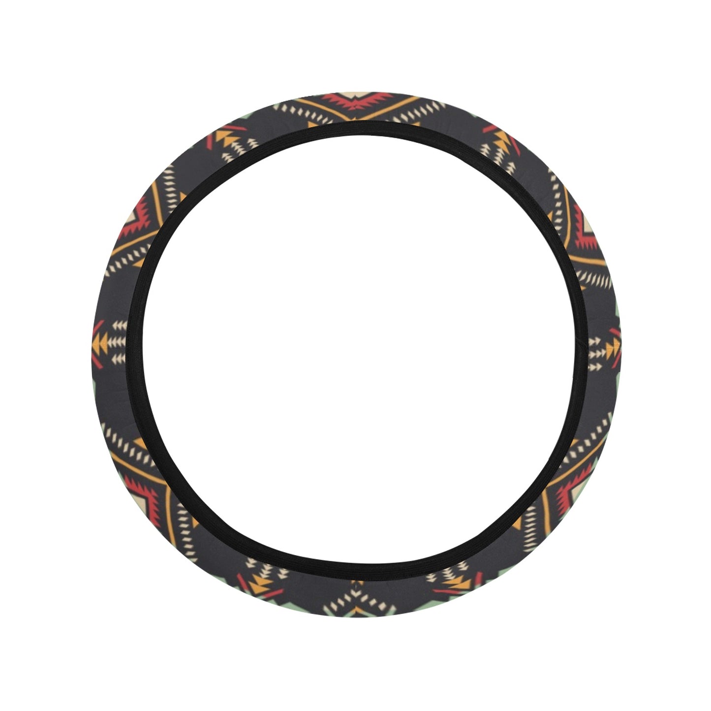 Southwest Pattern Print Design LKS303 Steering Wheel Cover with Elastic Edge