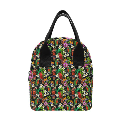 Parrot Design Print Insulated Lunch Bag