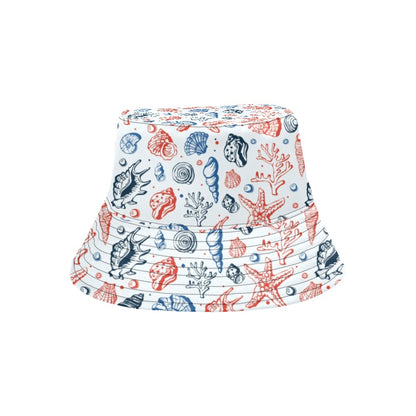Seashell Print Design LKS307 Unisex Bucket Hat