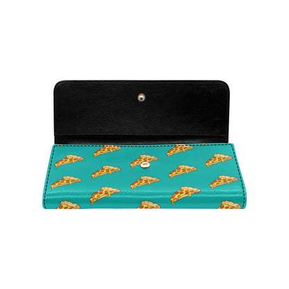 Pizza Pattern Print Design A03 Women's Trifold Wallet